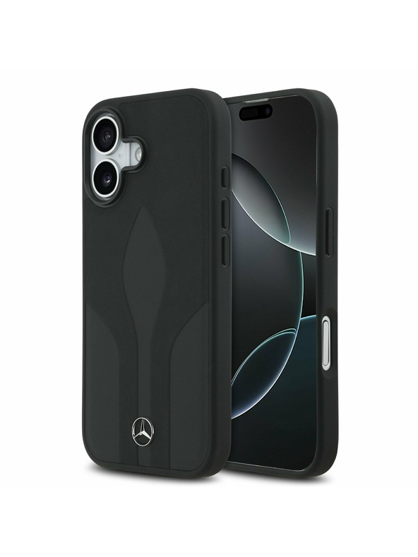 Mercedes Mercedes Leather The Move MagSafe Задний Чехол для iPhone 17 Black