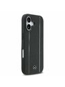 Mercedes Mercedes Leather Star Pattern and Stripes MagSafe Задний Чехол для iPhone 17 Black/White