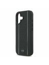 Mercedes Mercedes Leather Star Pattern and Stripes MagSafe Задний Чехол для iPhone 17 Black/White