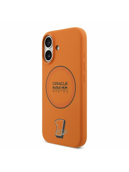 Red Bull Red Bull Silicone Blue Ring MagSafe Заден Калъф за iPhone 17 Оранжев