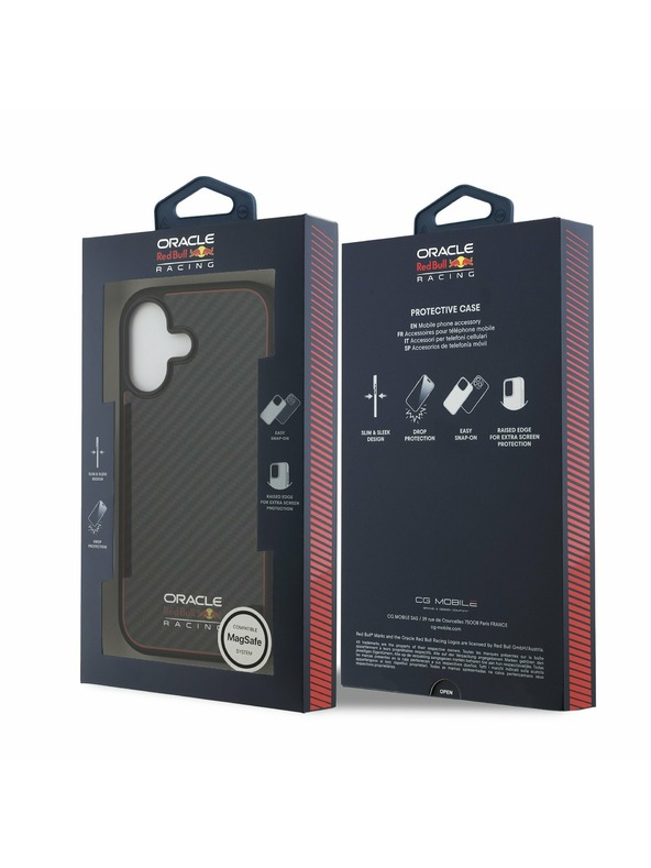 Red Bull Red Bull Kevlar MagSafe Заден Калъф за iPhone 17 Черен