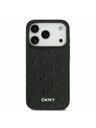 DKNY DKNY PU Leather Grid Pattern Magsafe Заден Калъф за iPhone 17 Pro Черен