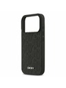 DKNY DKNY PU Leather Grid Pattern Magsafe Заден Калъф за iPhone 17 Pro Черен