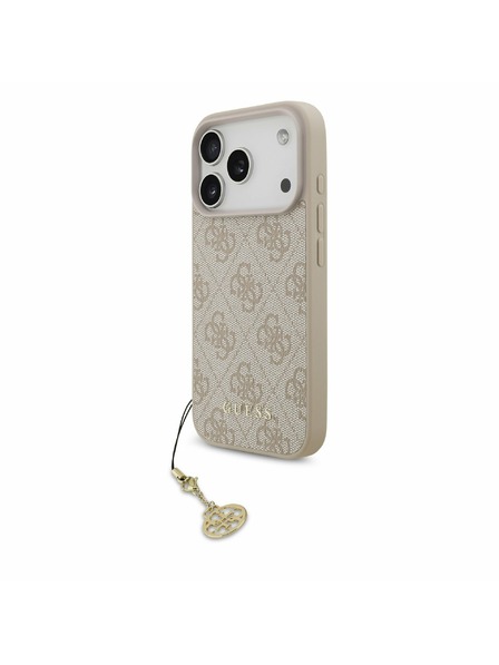 Guess Guess 4G Charm MagSafe Заден Калъф за iPhone 17 Pro Tone on Tone Розов