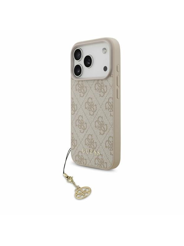 Guess Guess 4G Charm MagSafe Заден Калъф за iPhone 17 Pro Tone on Tone Розов