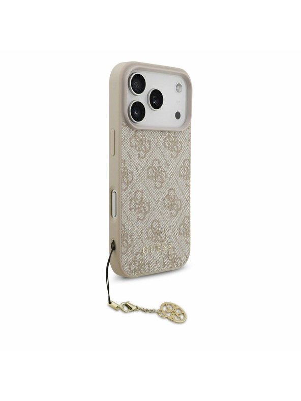 Guess Guess 4G Charm MagSafe Заден Калъф за iPhone 17 Pro Tone on Tone Розов