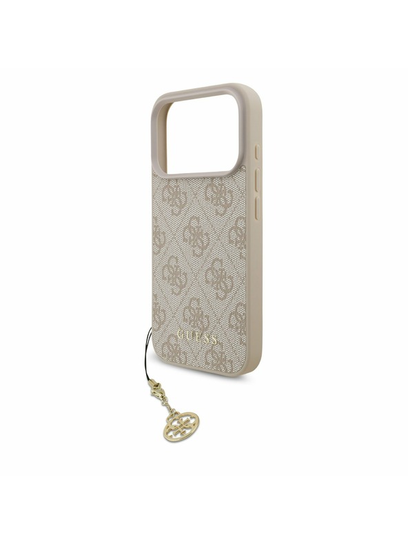 Guess Guess 4G Charm MagSafe Заден Калъф за iPhone 17 Pro Tone on Tone Розов