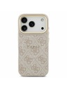 Guess Guess PU Leather 4G Gold Frame MagSafe Заден Калъф за iPhone 17 Pro Розов