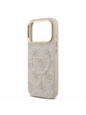 Guess Guess PU Leather 4G Gold Frame MagSafe Заден Калъф за iPhone 17 Pro Розов