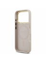 Guess Guess PU Leather 4G Gold Frame MagSafe Заден Калъф за iPhone 17 Pro Розов