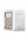 Guess Guess PU Leather 4G Gold Frame MagSafe Заден Калъф за iPhone 17 Pro Розов