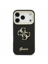 Guess Guess PU Grained 4G Logo Stand Camera Frame Заден Калъф за iPhone 17 Pro Черен