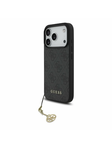 Guess Guess 4G Charm MagSafe Заден Калъф за iPhone 17 Pro Tone on Tone Сив
