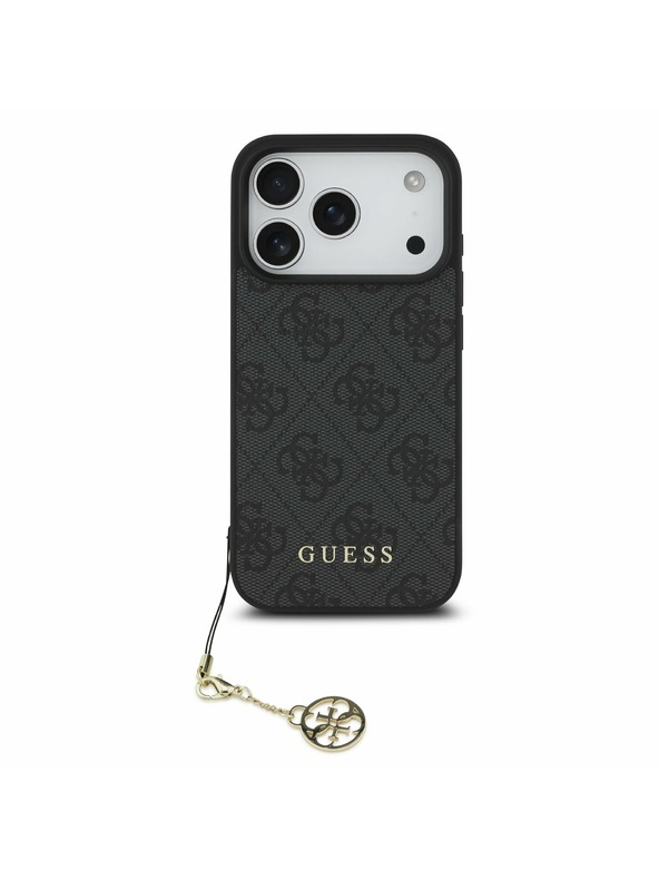 Guess Guess 4G Charm MagSafe Заден Калъф за iPhone 17 Pro Tone on Tone Сив