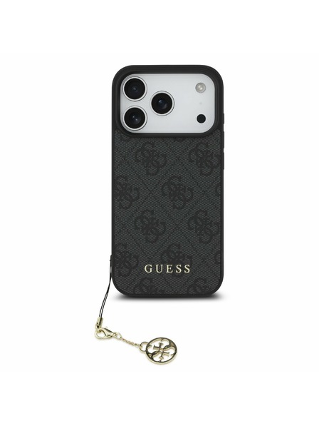 Guess Guess 4G Charm MagSafe Заден Калъф за iPhone 17 Pro Tone on Tone Сив