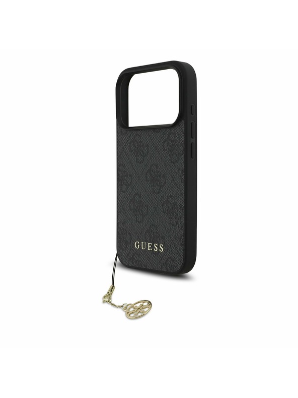 Guess Guess 4G Charm MagSafe Заден Калъф за iPhone 17 Pro Tone on Tone Сив