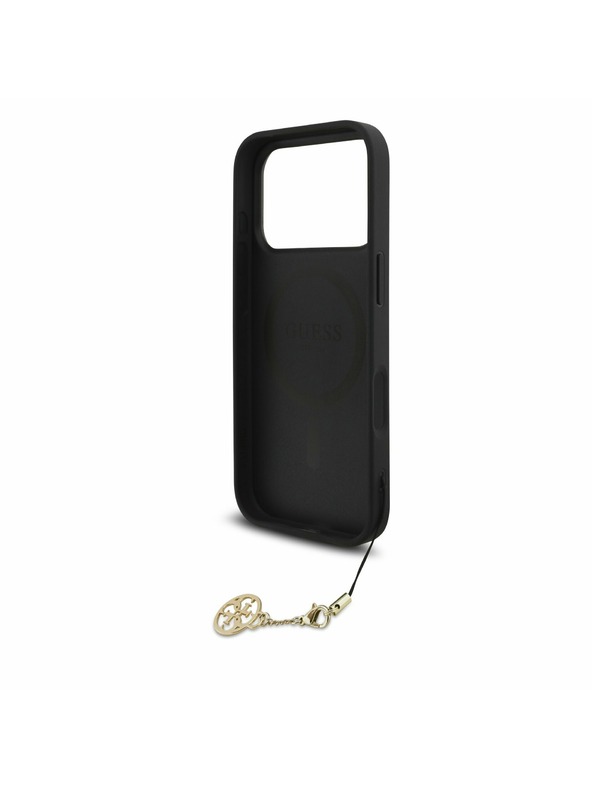 Guess Guess 4G Charm MagSafe Заден Калъф за iPhone 17 Pro Tone on Tone Сив
