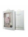 Guess Guess IML Flowers Strap MagSafe Заден Калъф за iPhone 17 Pro Розов