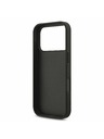 Guess Guess PU Fixed Glitter 4G Metal Logo Заден Калъф за iPhone 17 Pro Черен