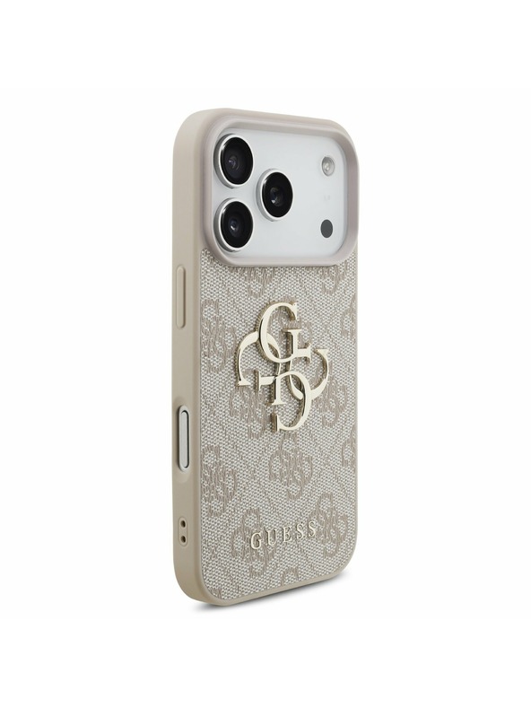 Guess Guess PU 4G Metal Logo Strap Заден Калъф за iPhone 17 Pro Розов