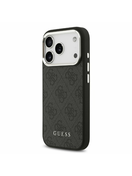 Guess Guess 4G MagSafe Заден Калъф за iPhone 17 Pro Черен