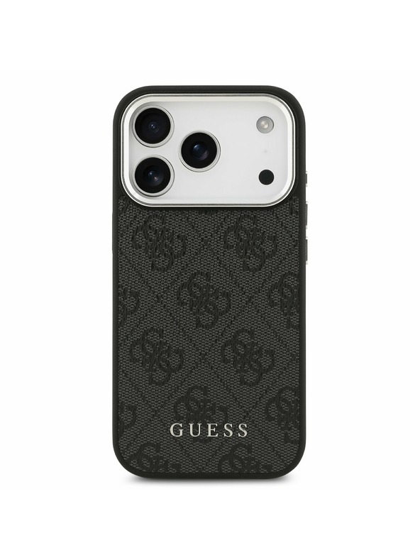 Guess Guess 4G MagSafe Заден Калъф за iPhone 17 Pro Черен