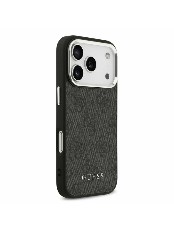 Guess Guess 4G MagSafe Заден Калъф за iPhone 17 Pro Черен