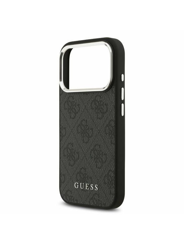 Guess Guess 4G MagSafe Заден Калъф за iPhone 17 Pro Черен