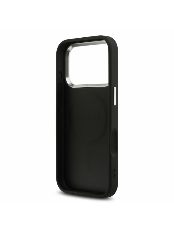 Guess Guess 4G MagSafe Заден Калъф за iPhone 17 Pro Черен