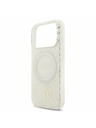 Guess Guess IML Flowers Allover Strap MagSafe Заден Калъф за iPhone 17 Pro Бял
