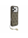 Guess Guess 4G Charm MagSafe Заден Калъф за iPhone 17 Pro Tone on Tone Кафяв