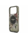 Guess Guess IML Flowers Strap MagSafe Заден Калъф за iPhone 17 Pro Черен