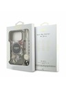 Guess Guess IML Flowers Strap MagSafe Заден Калъф за iPhone 17 Pro Черен