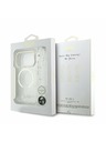 Guess Guess IML Glitter Script Strap MagSafe Заден Калъф за iPhone 17 Pro Прозрачен