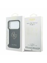 Guess Guess PU Resin Logo Заден Калъф за iPhone 17 Pro Черен