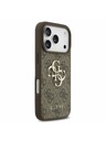 Guess Guess PU 4G Metal Logo Strap Заден Калъф за iPhone 17 Pro Кафяв
