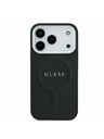 Guess Guess PU Saffiano MagSafe Заден Калъф за iPhone 17 Pro Черен