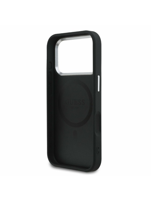 Guess Guess PU Saffiano MagSafe Заден Калъф за iPhone 17 Pro Черен
