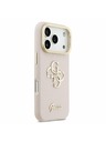 Guess Guess PU Grained 4G Logo Stand Camera Frame Заден Калъф за iPhone 17 Pro Розов