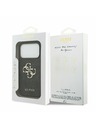 Guess Guess PU 4G Metal Logo Заден Калъф за iPhone 17 Pro Сив