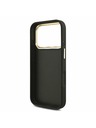 Guess Guess PU Leather 4G Metal Logo Gold Frame Задний Чехол за iPhone 17 Pro Black