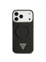 Guess Guess PU Leather Triangle Logo MagSafe Задний Чехол за iPhone 17 Pro Black