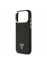 Guess Guess PU Leather Triangle Logo MagSafe Задний Чехол за iPhone 17 Pro Black