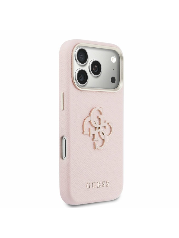 Guess Guess PU Resin Logo Задний Чехол за iPhone 17 Pro Pink