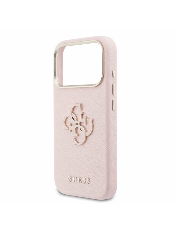 Guess Guess PU Resin Logo Задний Чехол за iPhone 17 Pro Pink