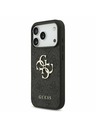 Guess Guess PU 4G Metal Logo Strap Задний Чехол за iPhone 17 Pro Black