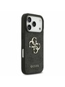 Guess Guess PU 4G Metal Logo Strap Задний Чехол за iPhone 17 Pro Black