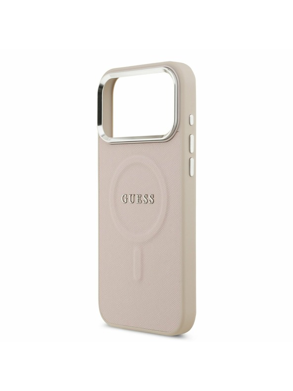 Guess Guess PU Saffiano MagSafe Задний Чехол за iPhone 17 Pro Pink