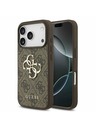 Guess Guess PU 4G Metal Logo Задний Чехол за iPhone 17 Pro Brown
