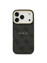 Guess Guess PU Leather 4G Gold Frame MagSafe Задний Чехол за iPhone 17 Pro Black